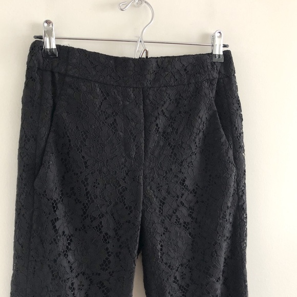 J. Crew Easy Pant in Black Lace Size 00 - Picture 3 of 6